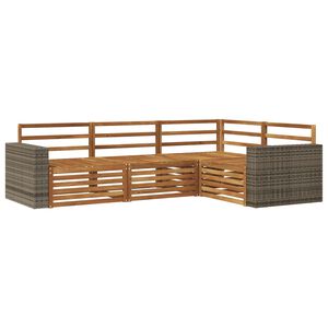 vidaXL Utend&oslash;rs sofa-sett 4 pcs Naturlig 255,5 x 176,5 x 73 cm