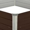 vidaXL Forh&oslash;yet hagebed brun 129x129x45 cm galvanisert st&aring;l