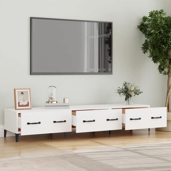 vidaXL TV-benk hvit 150x34,5x30 cm konstruert tre