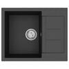 vidaXL Vask Svart 620 x 500 mm 80% kvarts og 20% harpiks