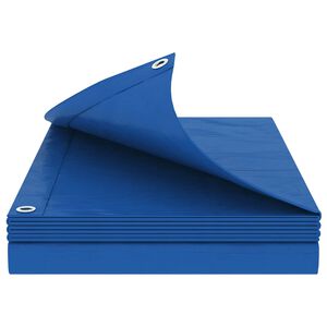 vidaXL Presenning med &oslash;yer Bl&aring; 2 x 3 m 260 gsm PE