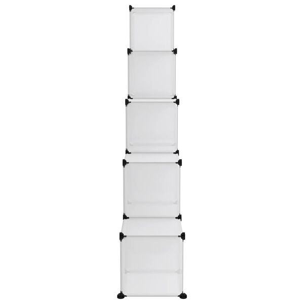 vidaXL Oppbevaringshylle med 15 kuber gjennomsiktig PP