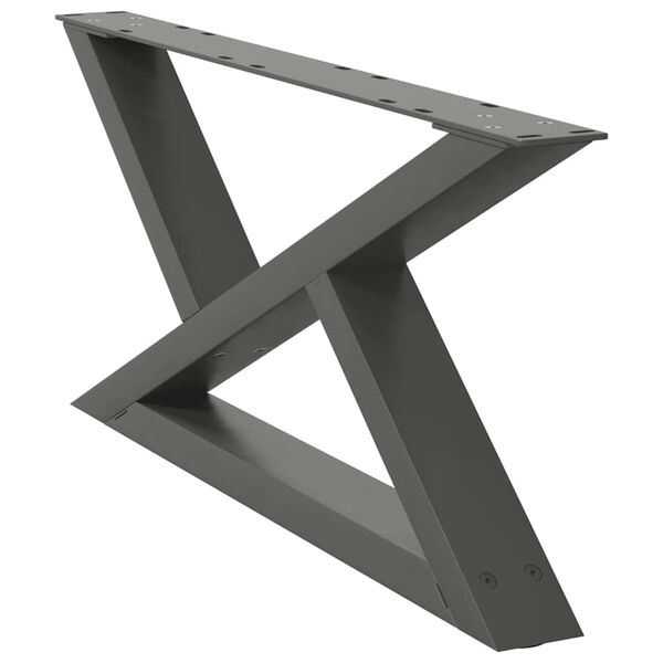 vidaXL Salongbordben 2 stk antrasitt 70 x (30-31,3) cm st&aring;l