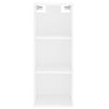 vidaXL Highboard hvit 34,5x34x180 cm konstruert tre