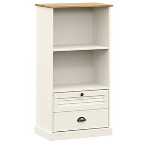 vidaXL Bokhylle VIGO hvit 60x35x114,5 cm heltre furu