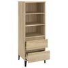 vidaXL Highboard sonoma eik 40x36x110 cm konstruert tre