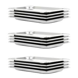 vidaXL Gastronormbeholdere 12 stk GN 1/3 20 mm rustfritt st&aring;l