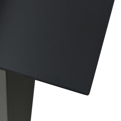 vidaXL Utendørs spisestue 5 deler svart glass og stål