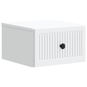vidaXL Vegghengt Nattbord Hvit 33 x 34,5 x 20 cm Konstruert tre