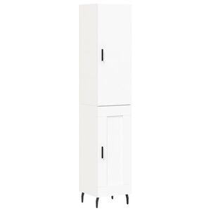 vidaXL Highboard hvit 34,5x34x180 cm konstruert tre