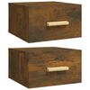 vidaXL Veggmonterte nattbord 2 stk r&oslash;kt eik 35x35x20 cm