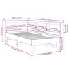 vidaXL Seng med bokhylle uten madrass hvit 90x200 cm heltre furu