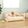 vidaXL Hundeseng 75,5x55,5x28 cm heltre furu