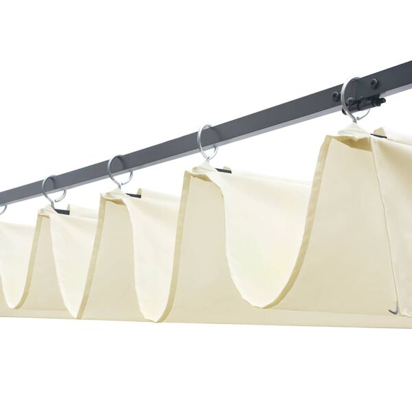 vidaXL Paviljong med tak polyrotting 300x300x220 cm brun og kremhvit