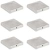 vidaXL Gjerdestolpehatter pyramide 6 stk galvanisert metall 101x101 mm