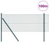 vidaXL Gjerdep&aring;le gr&oslash;nn 100 x 0,4 m (12 x 12 mm nett) St&aring;l og PVC