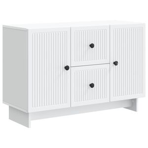 vidaXL Serviesskap med skuff Hvit 89 x 34,5 x 60 cm Konstruert tre