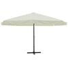 vidaXL Parasol hvit aluminium 500 cm