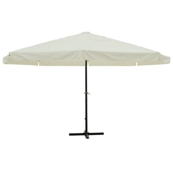 vidaXL Parasol hvit aluminium 500 cm