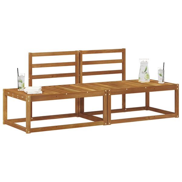 vidaXL Utend&oslash;rs End Sofagruppe 2 Stk Naturlig 182,5 x 63 x 73 cm