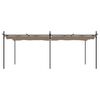 vidaXL Pergola med uttrekkbar tak gråbrun 589x292x230 cm