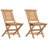 vidaXL Klappstoler 2 stk 47x63x90 cm heltre teak