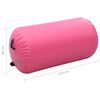 vidaXL Oppbl&aring;sbar gymnastikkrull med pumpe 120x90 cm PVC rosa