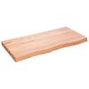 vidaXL Benkeplate til bad lysebrun 100x50x(2-6) cm behandlet heltre