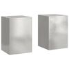 vidaXL Planteholder 2 pcs s&oslash;lv 24 x 24 x 35 cm Rustfritt st&aring;l