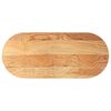 vidaXL Bordplate lysebrun 140x60x2 cm oval heltre eik