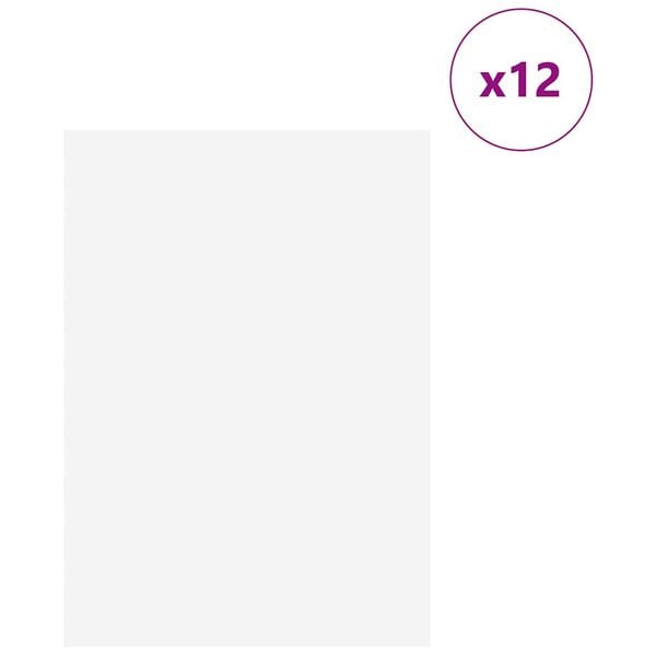 vidaXL Dekorpaneler 12 pcs Hvit 21 x 30 x 0,27 cm Konstruert tre