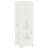 vidaXL Parasollstativ med lagring Hvit 15,5 x 15,5 x 49 cm Metall