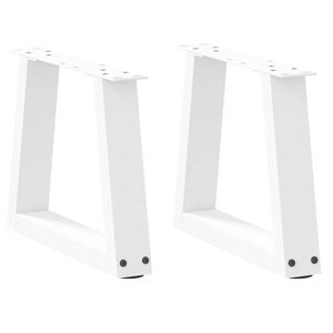 vidaXL Salongbordben V-formet 2 stk hvit 30x(30-31,3) cm st&aring;l