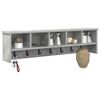 vidaXL Vegghengt kleshenger Betonggrå 100 x 16 x 26 cm Konstruert tre