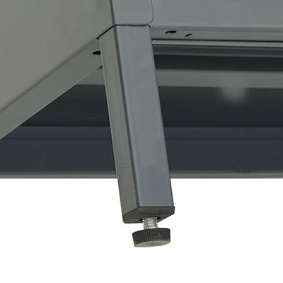 vidaXL TV-benk antrasitt 105x35x52 cm stål og glass