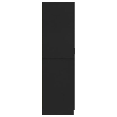 vidaXL Garderobe svart 80x52x180 cm sponplate