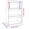 vidaXL Bokhylle/romdeler 60x35x103 cm heltre furu