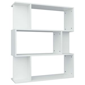 vidaXL Bokhylle/Romdeler hvit 80x24x96 cm konstruert tre