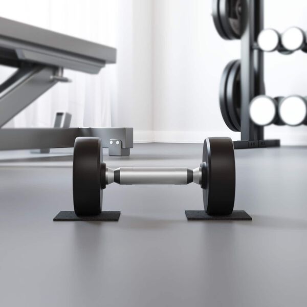 vidaXL Gummigranulat uteplasspad Svart 9 x 9 x 0,3 cm Gummi