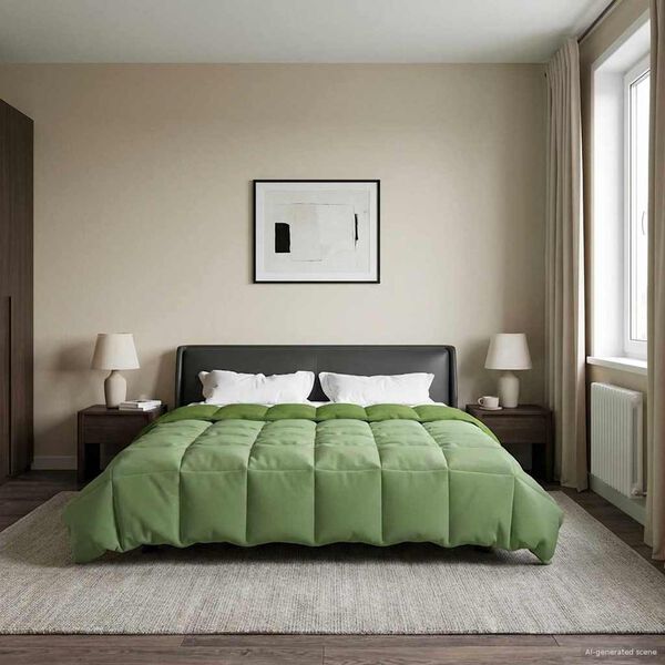 vidaXL Sommerdyne Quilted gr&oslash;nn 200 x 240 cm Mikrofiber