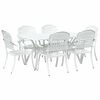 vidaXL Hage Spisegruppe 7 pcs Hvit Aluminium