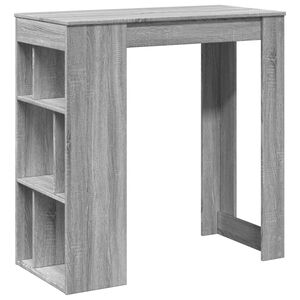 vidaXL Barbord med stativer gr&aring; sonoma 102x50x103,5 cm konstruert tre