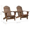 vidaXL Adirondack hagestoler med tebord heltre gran brun