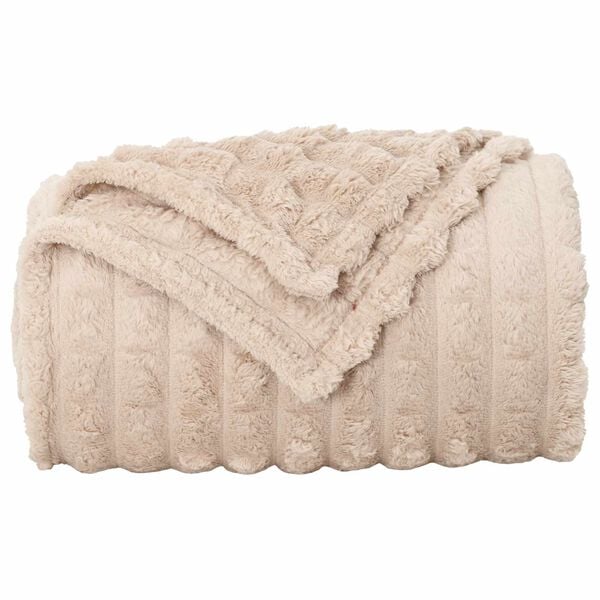 vidaXL Kastteppe Beige 240 x 220 cm Fleece