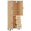 vidaXL Highboard sonoma eik 69,5x34x180 cm konstruert tre