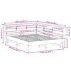 vidaXL Seng med bokhylle uten madrass 140x200 cm heltre furu