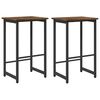 vidaXL Barstol 2 stk. R&oslash;kt Eik 40 x 32 x 74 cm Konstruert tre