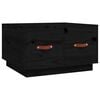 vidaXL Salongbord svart 60x53x35 cm heltre furu