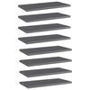 vidaXL Hylleplater 8 stk h&oslash;yglans gr&aring; 40x20x1,5 cm sponplate