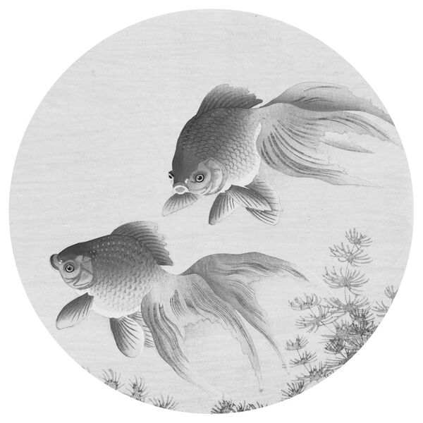 WallArt Tapetsirkel Two Goldfish 190 cm